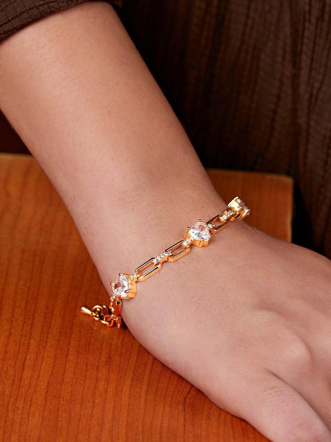 minutiae gold-plated link bracelet
