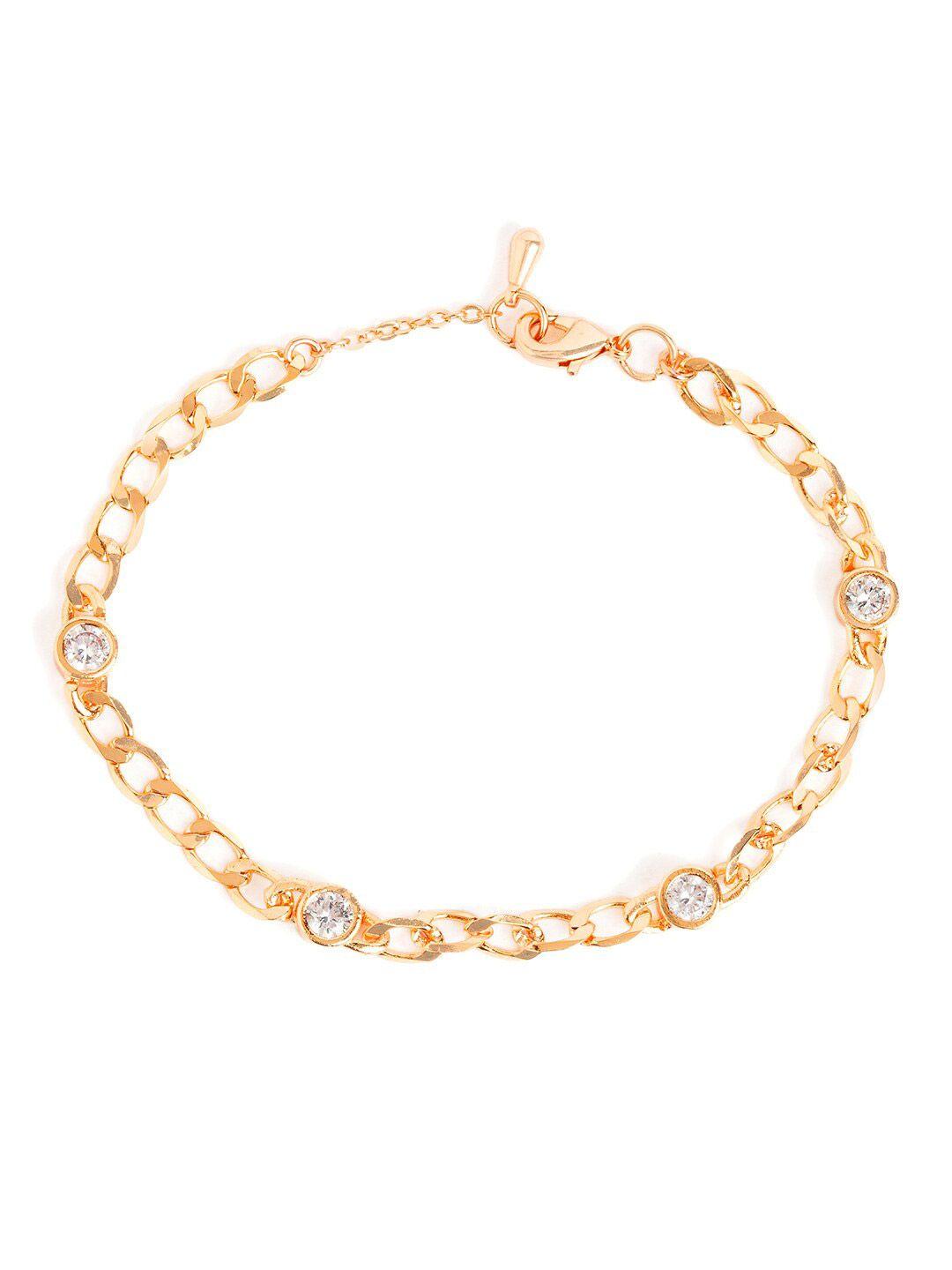 minutiae brass rose gold-plated link bracelet