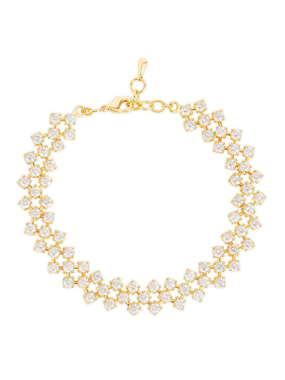 minutiae gold-plated link bracelet