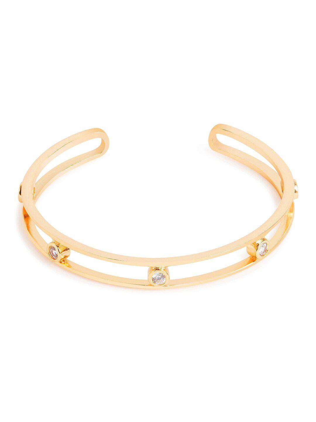 minutiae rose gold-plated crystals cuff bracelet