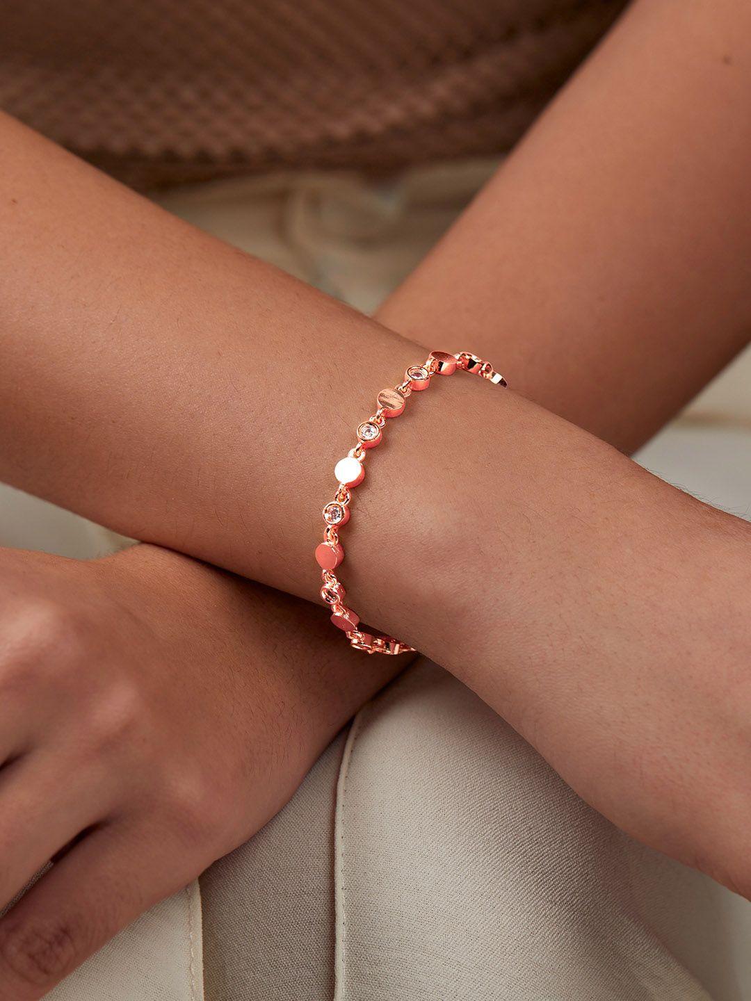 minutiae rose gold-plated link bracelet