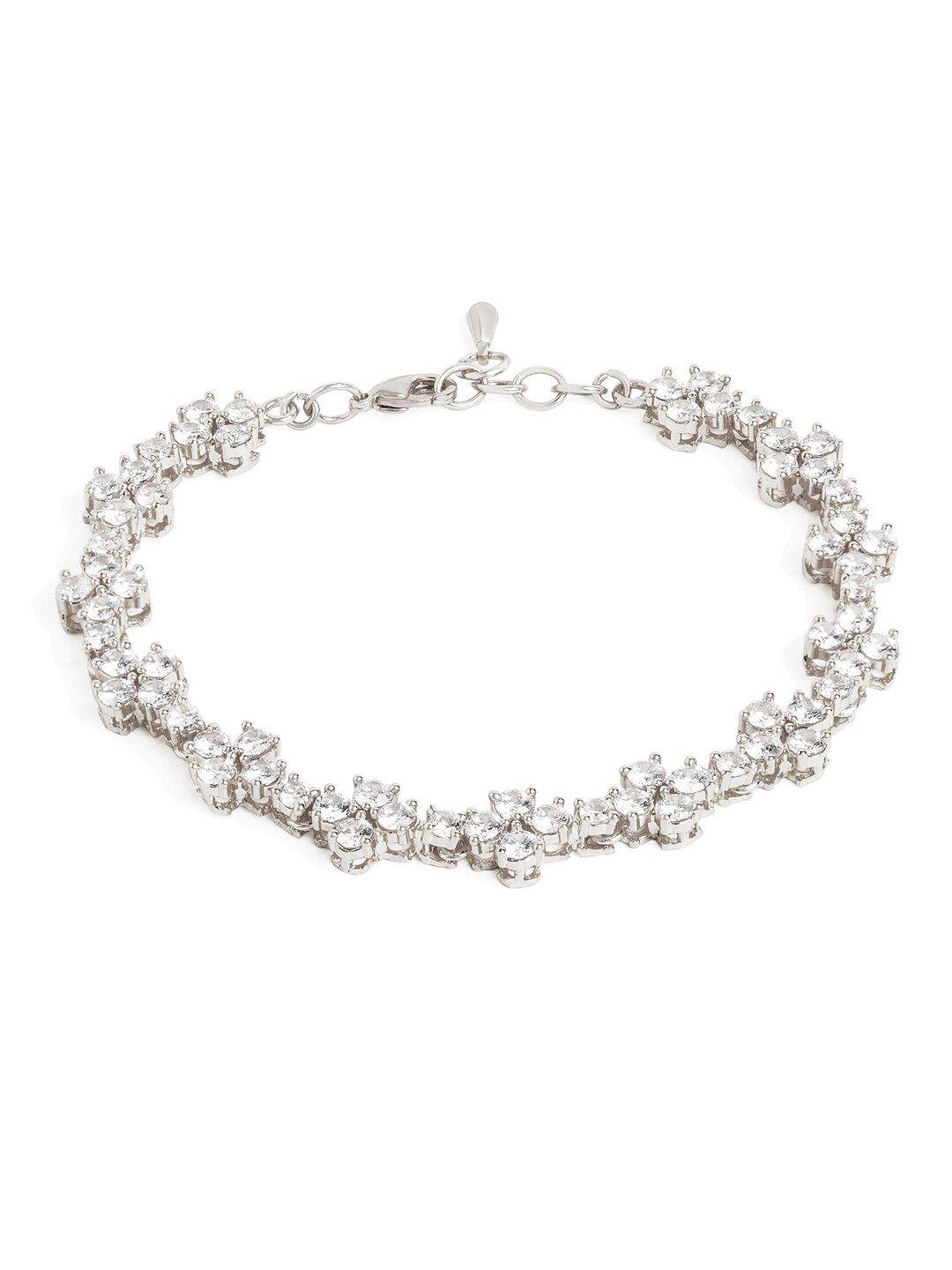 minutiae silver-plated link bracelet