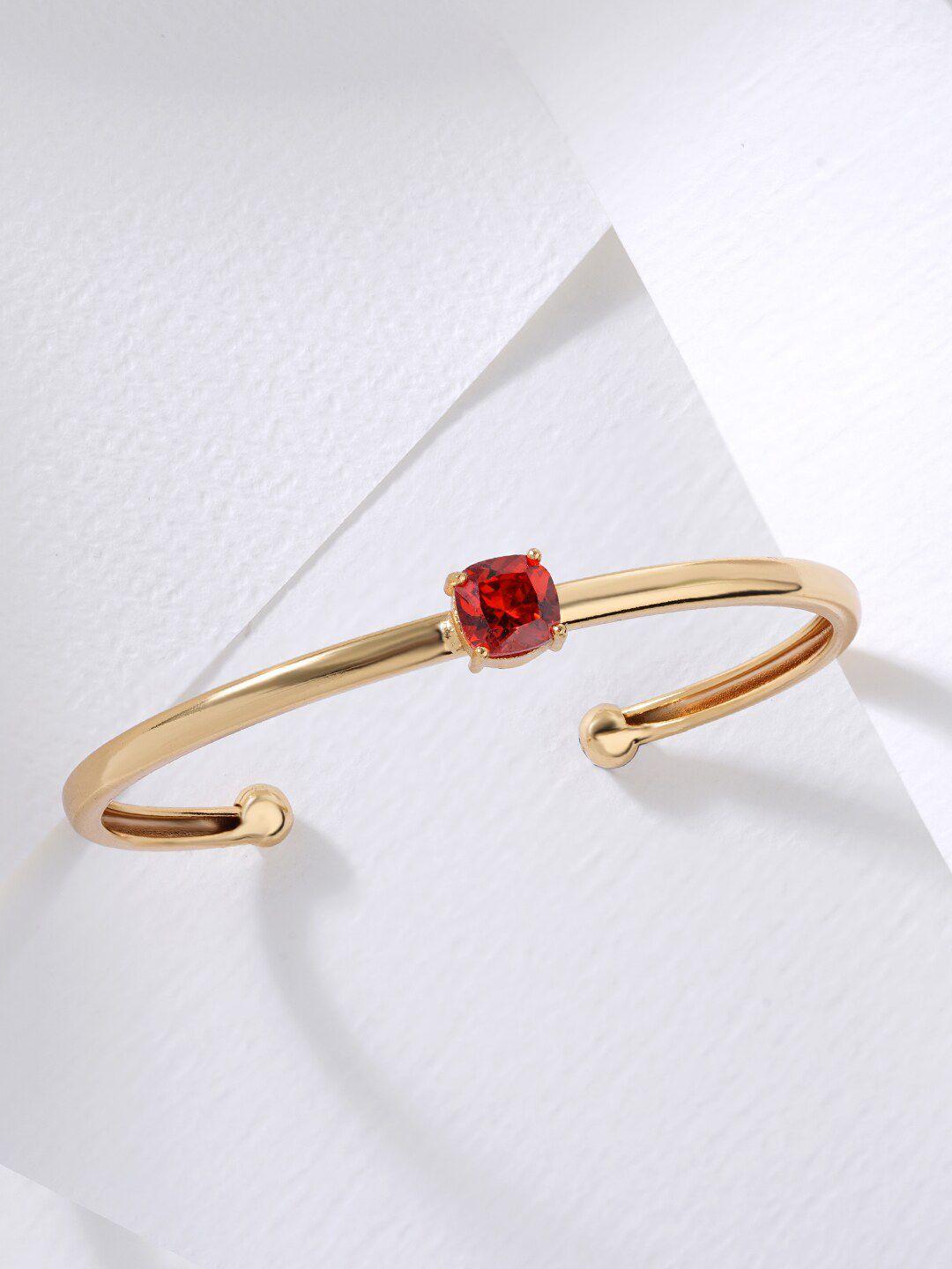 minutiae women gold-plated brass crystals cuff bracelet
