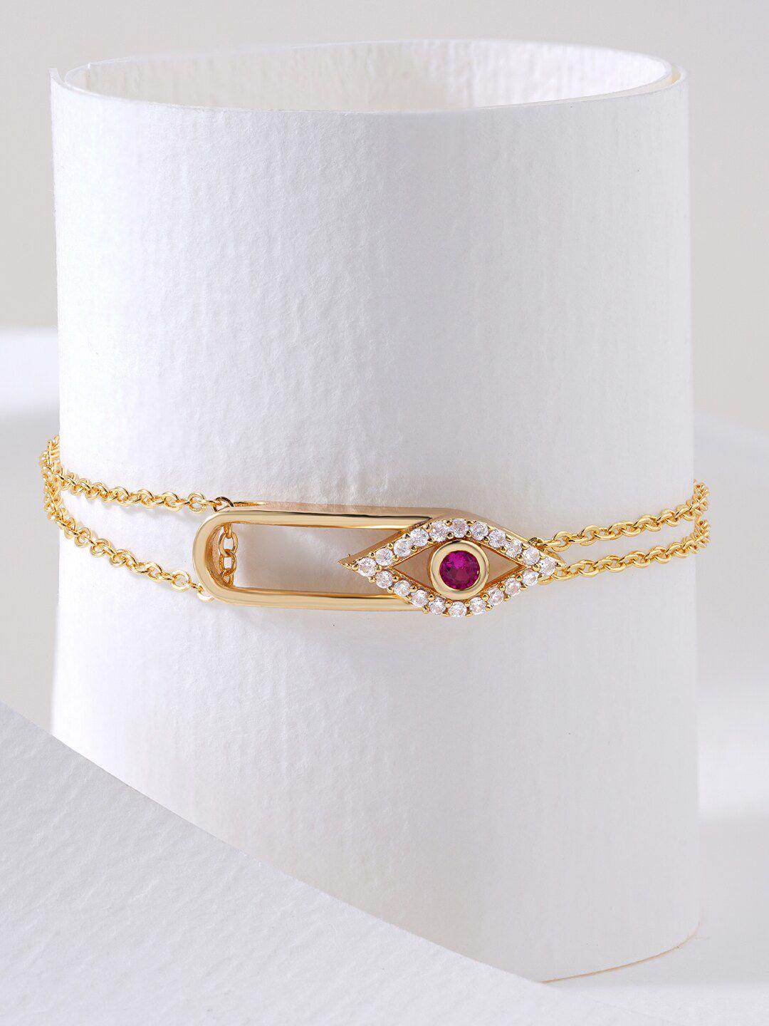 minutiae women gold-plated brass link bracelet
