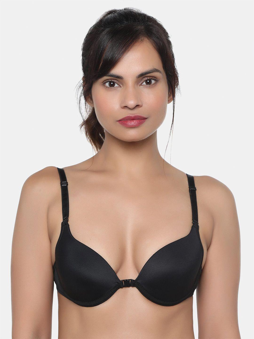 miorre black solid underwired heavily padded everyday bra br01-093879