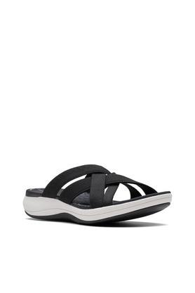 mira grove fabric casual wear women's sandals - black