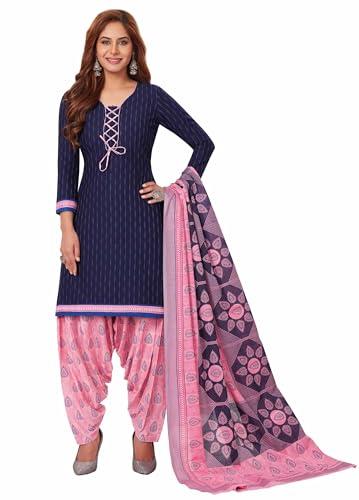 miraan cotton printed readymade salwar suit for women(bandcolor8031xxxl, xxxl, blue)