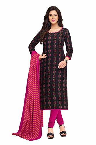 miraan cotton printed readymade salwar suit for women(miraanband1607xxl, xx-large, black)