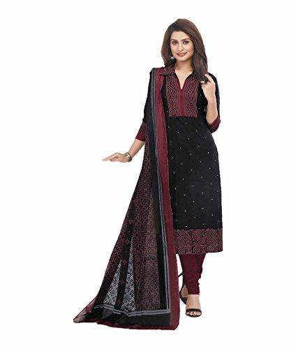 miraan cotton printed readymade salwar suit for women(miraansan7024xxl, xx-large, black)