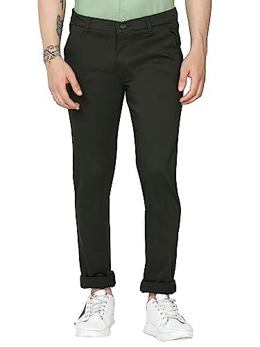 miraan men's soft cotton regular-fit mid-rise casual pants (sigpantbottlegreen30_bottle green_30)