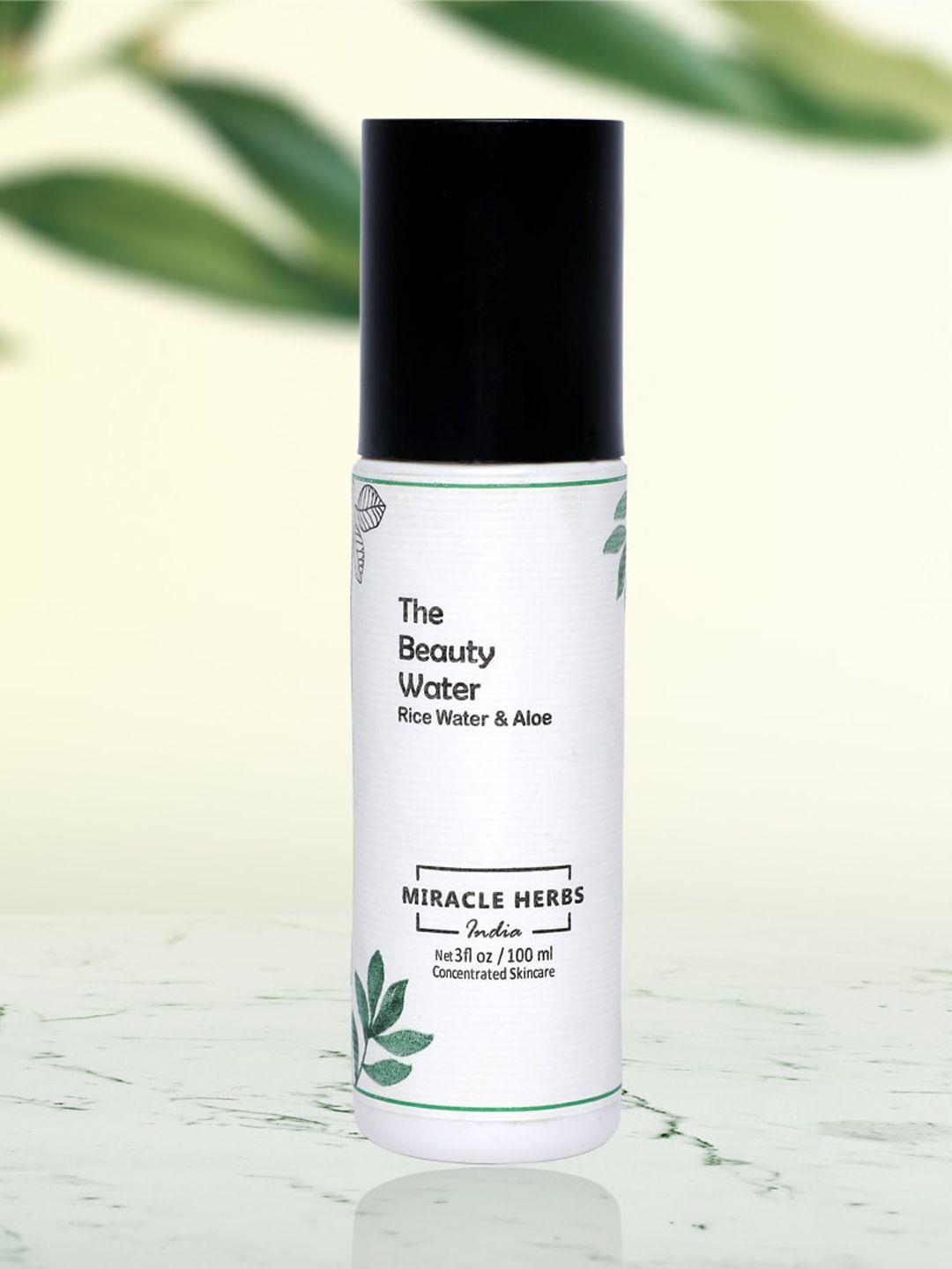 miracle herbs the beauty water rice water & aloe face toner - 100 ml