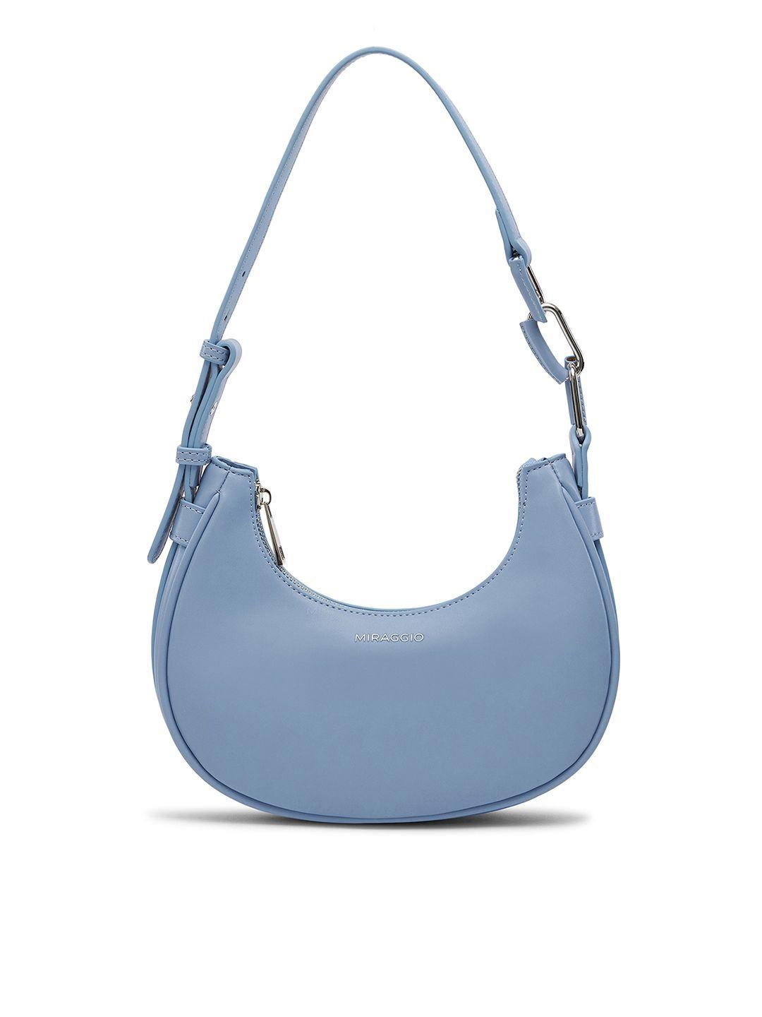 miraggio blue half moon mini shoulder bag