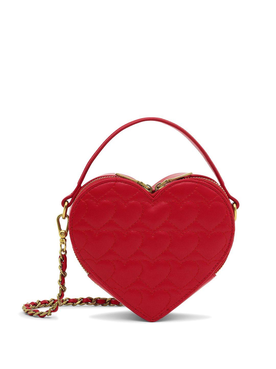 miraggio sweet-heart handheld bag with quilted