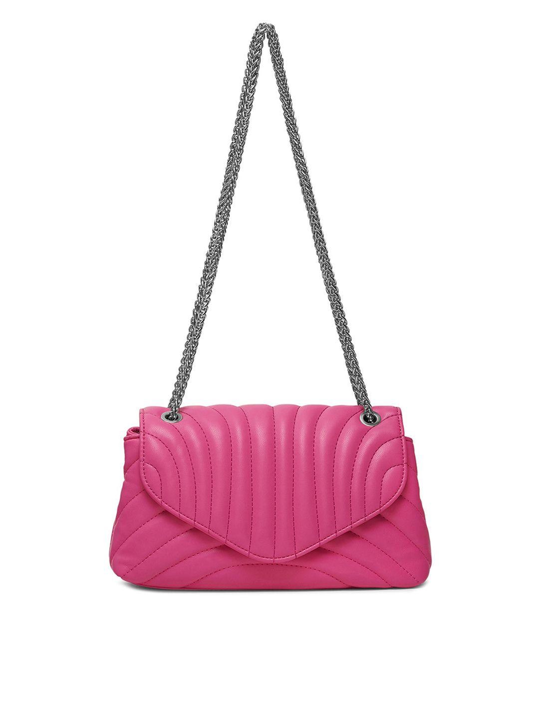 miraggio women pink quilted shoulder bag
