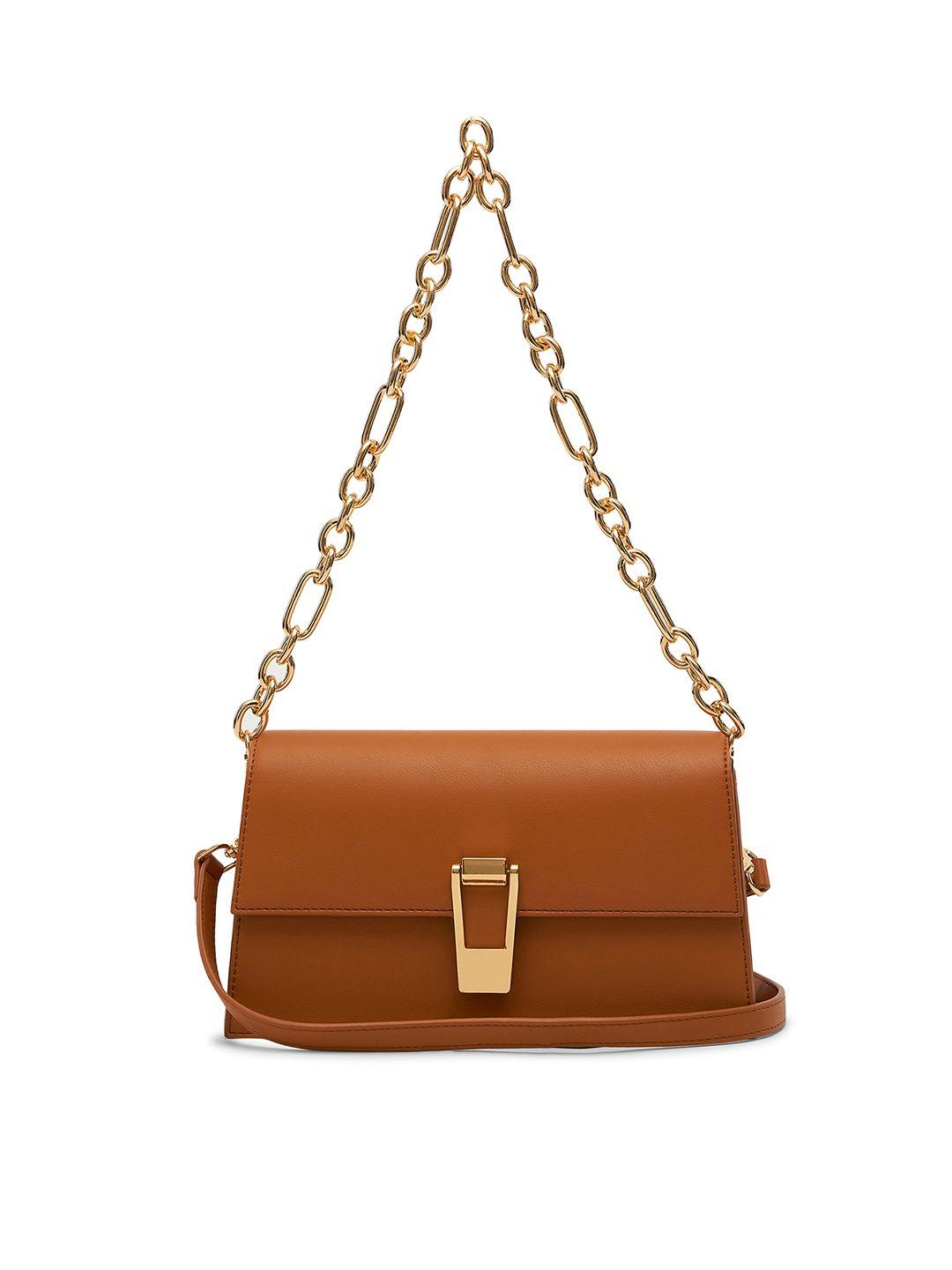 miraggio brown pu structured satchel
