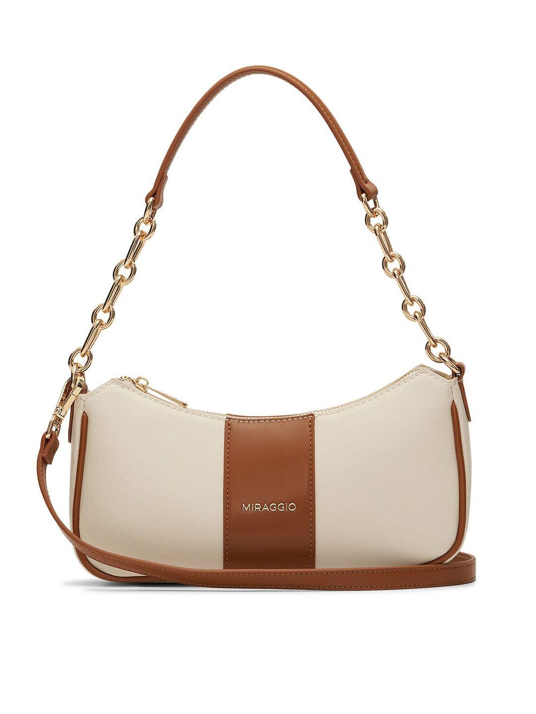 miraggio colourblocked structured hobo bag