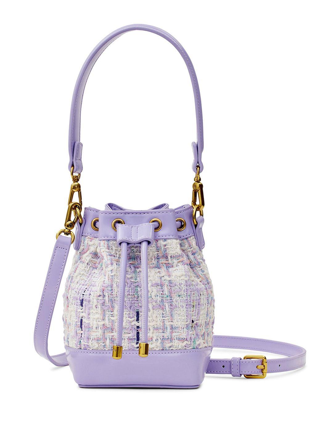 miraggio lavender textured sling bag