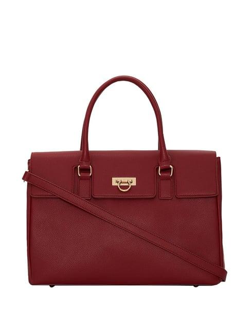 miraggio tokyo maroon solid large handbag