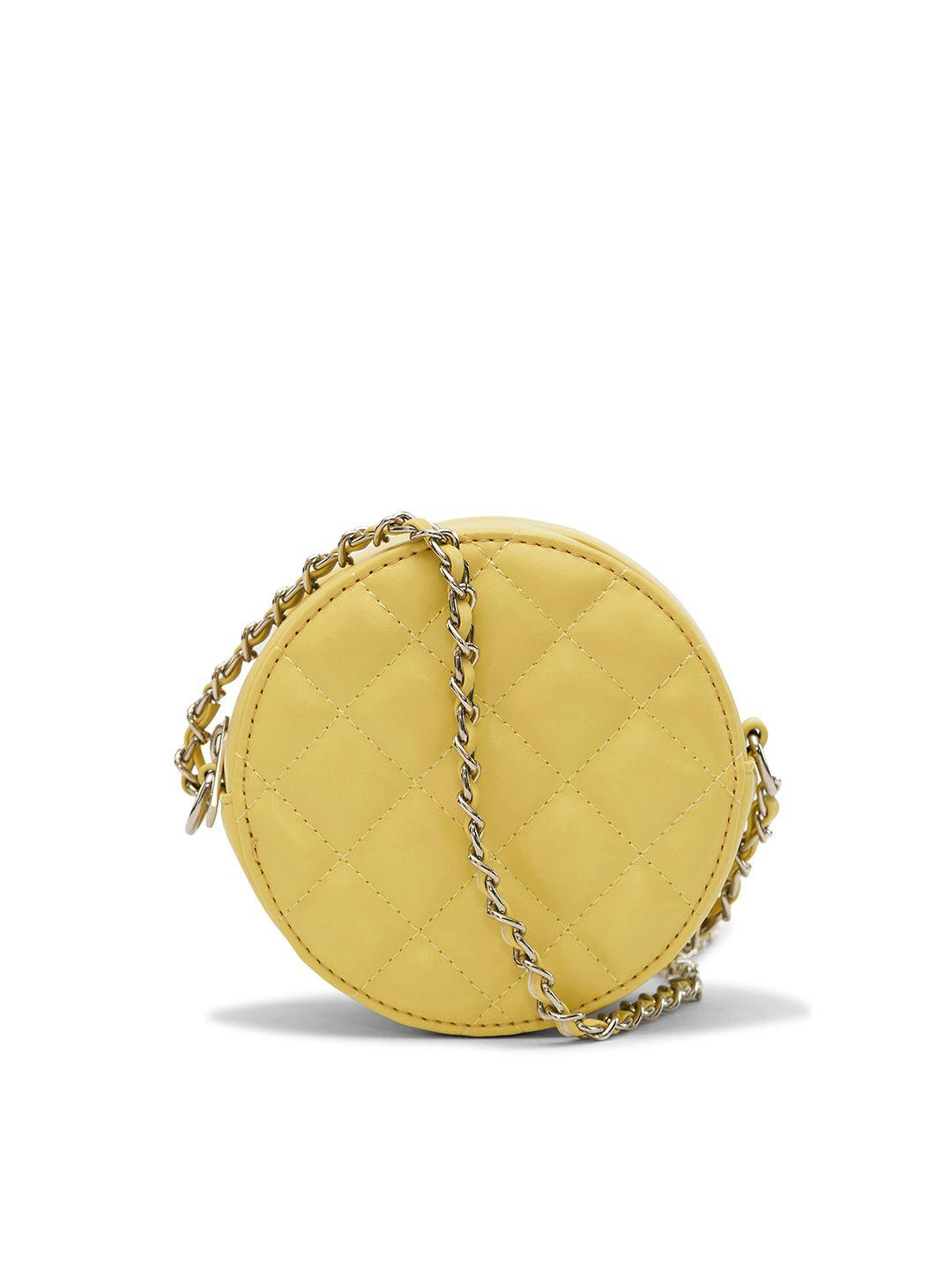 miraggio yellow pu structured handheld bag