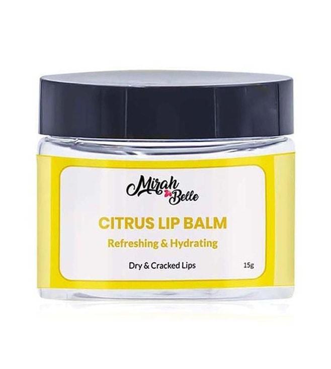 mirah belle citrus lip balm refreshing and hydrating - 15 gm