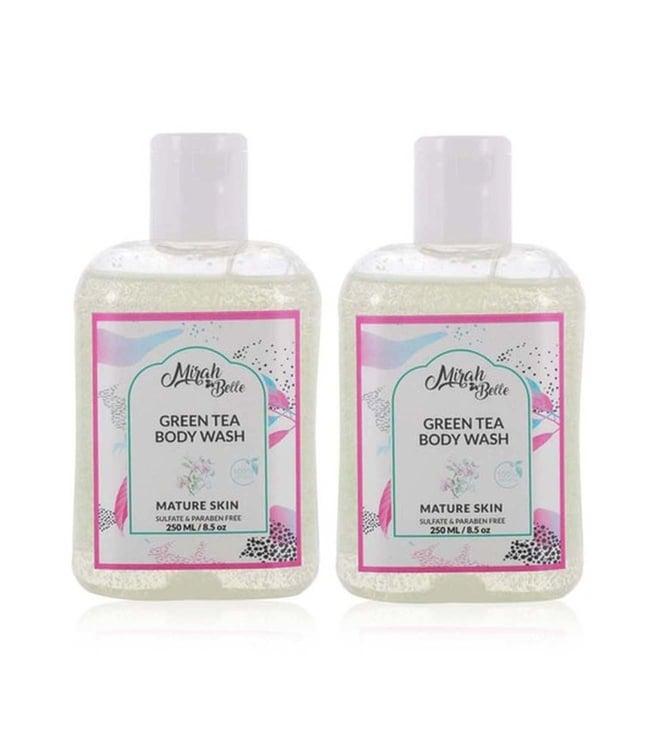 mirah belle green tea orchid mature skin body wash (pack of 2)