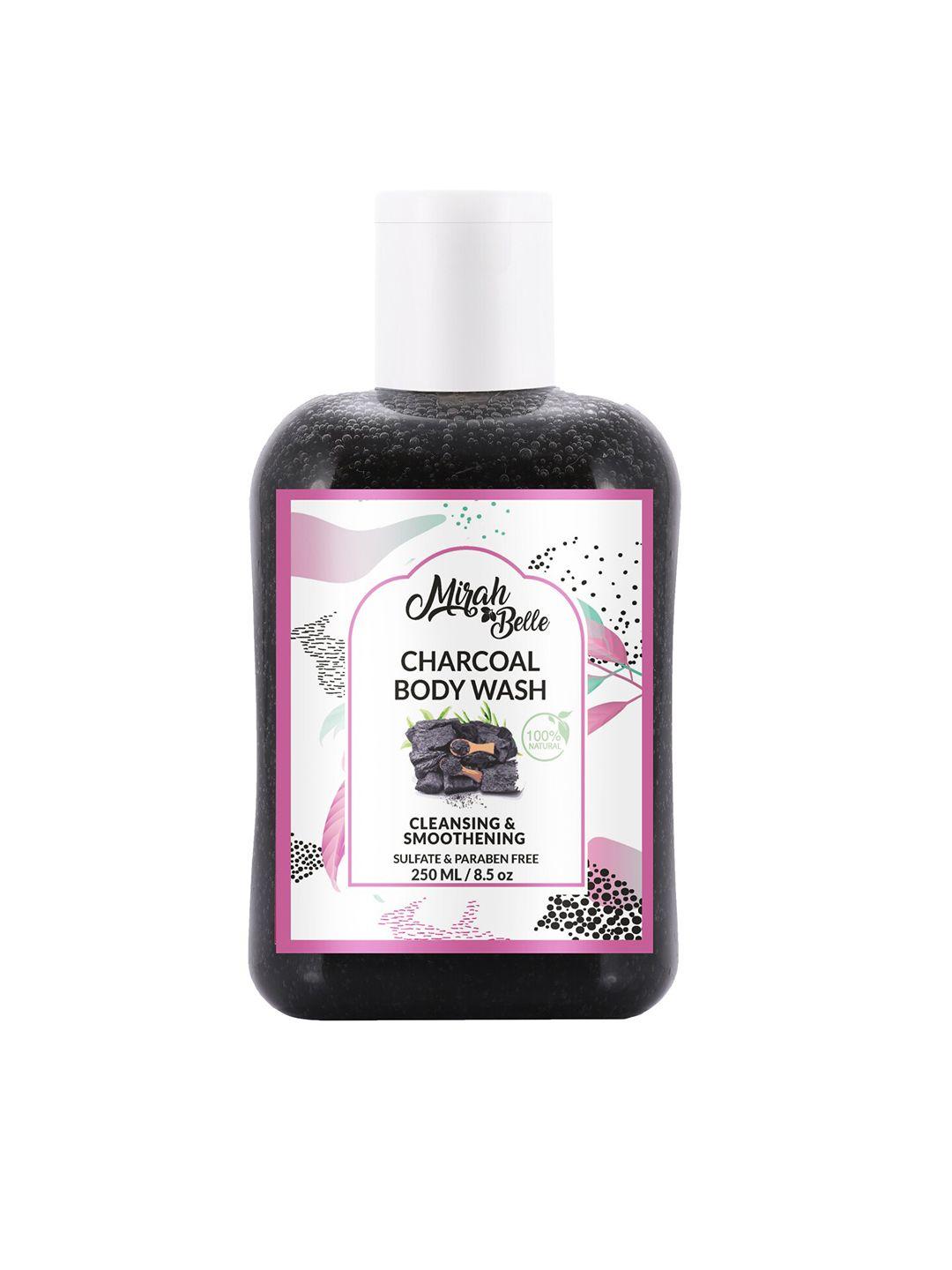 mirah belle unisex black activated charcoal natural body wash 250 ml