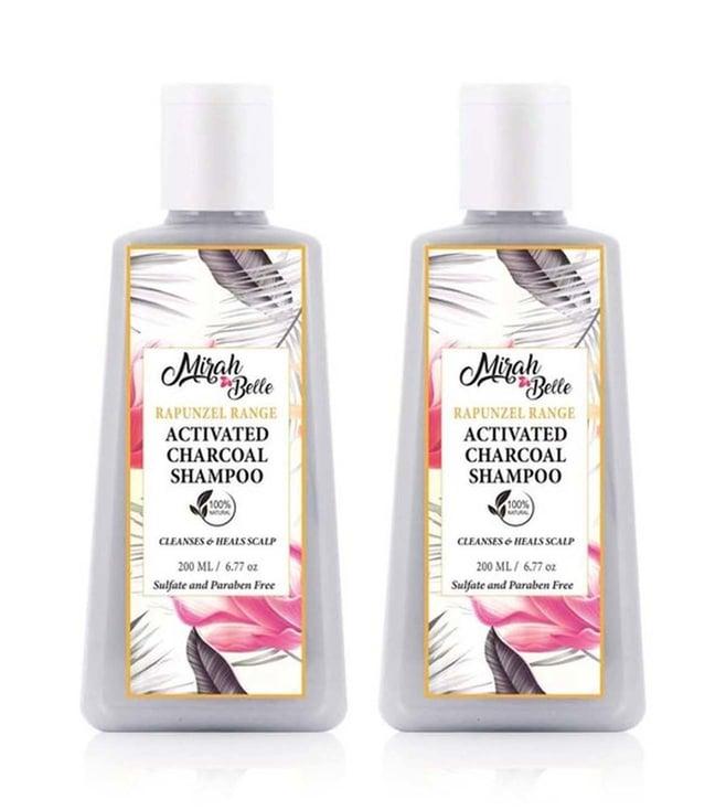 mirah belle activated charcoal shampoo (pack of 2)