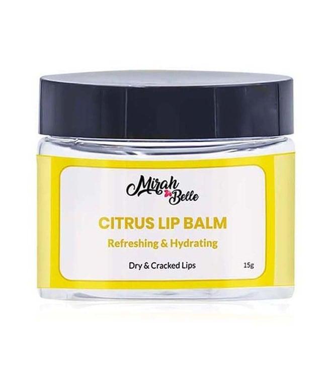 mirah belle citrus lip balm refreshing and hydrating - 15 gm