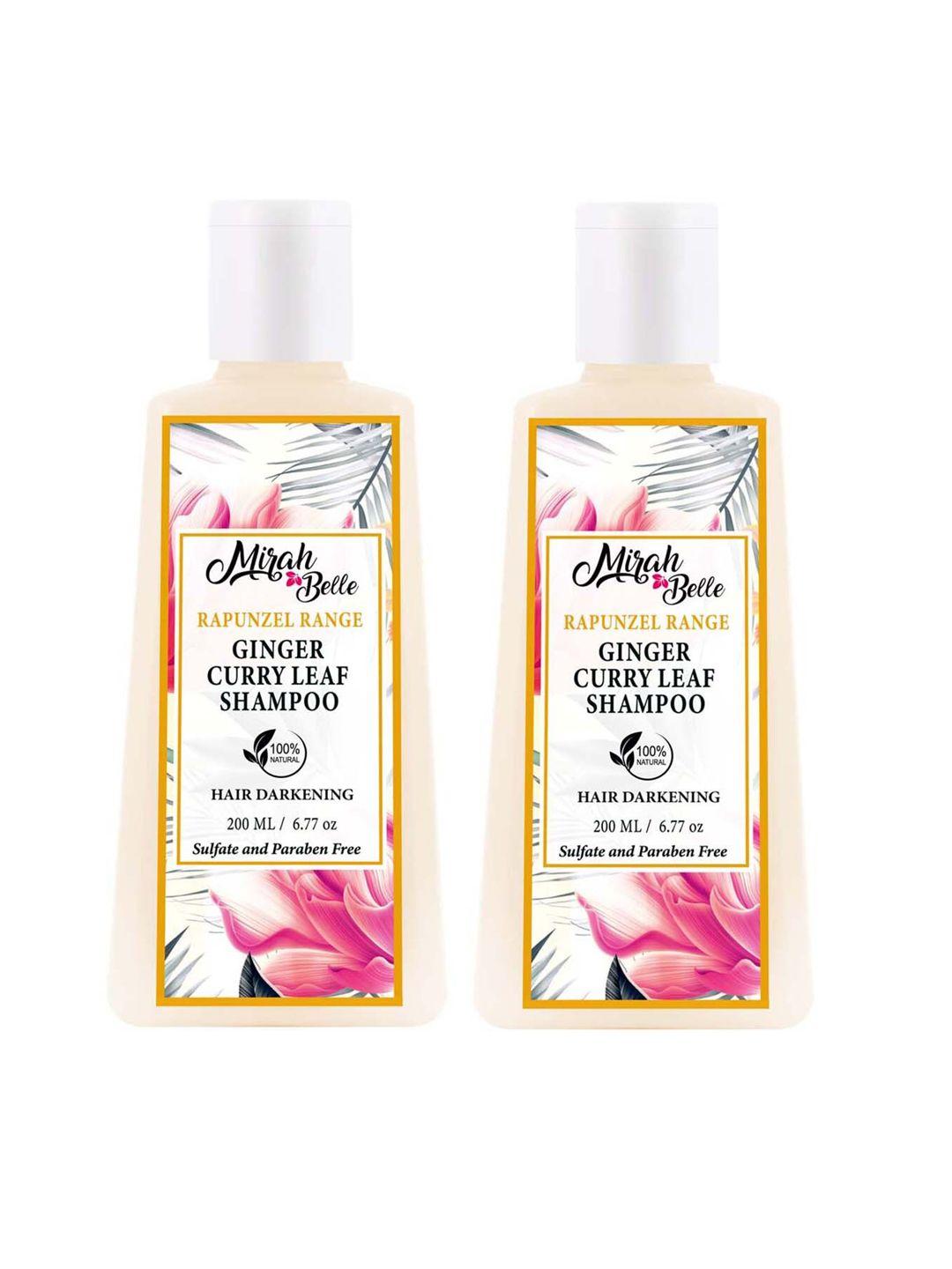mirah belle pack of 2 hair darkening shampoo 200 ml (each)