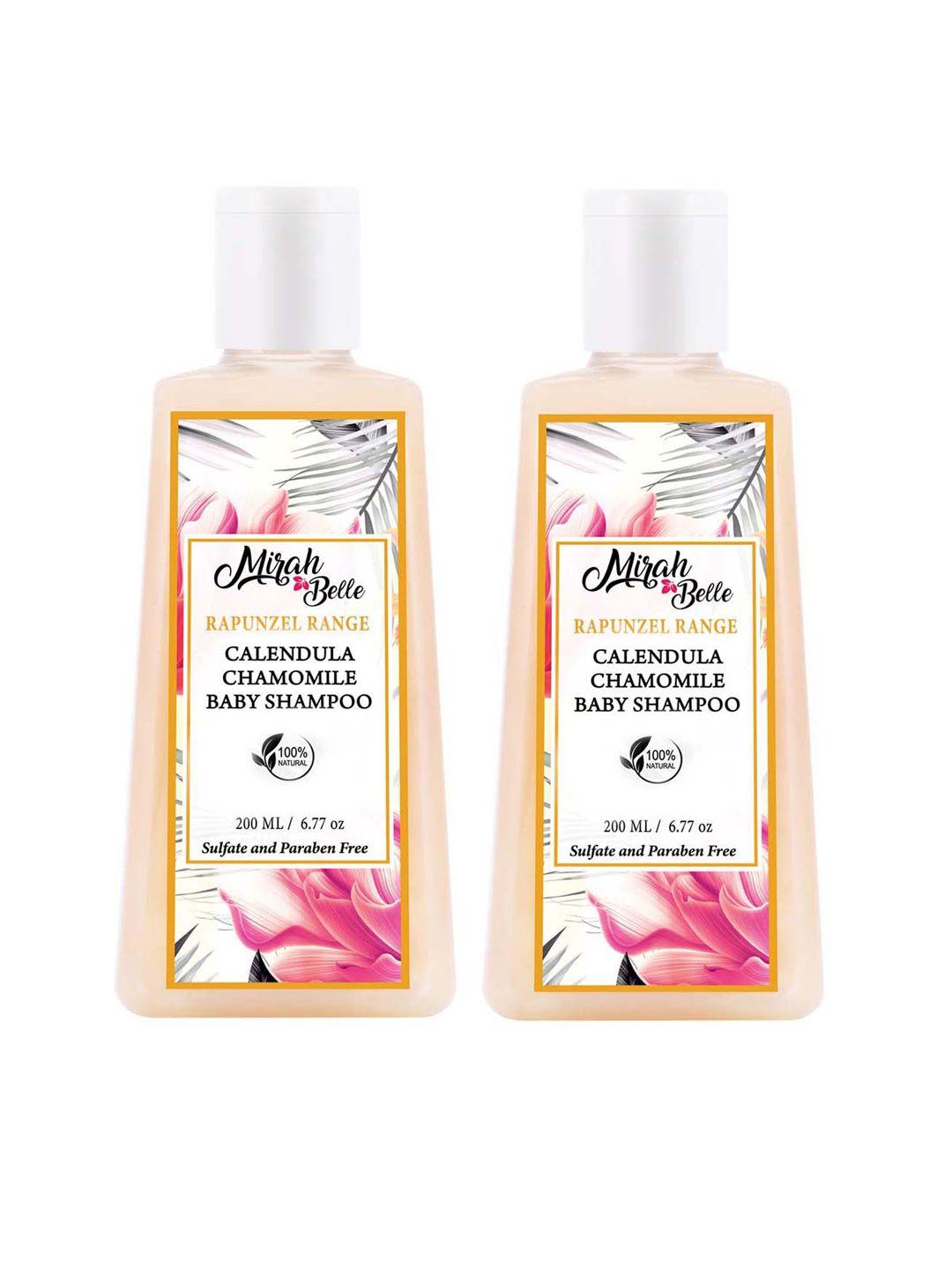 mirah belle set of 2 calendula - chamomile baby shampoo 400 ml