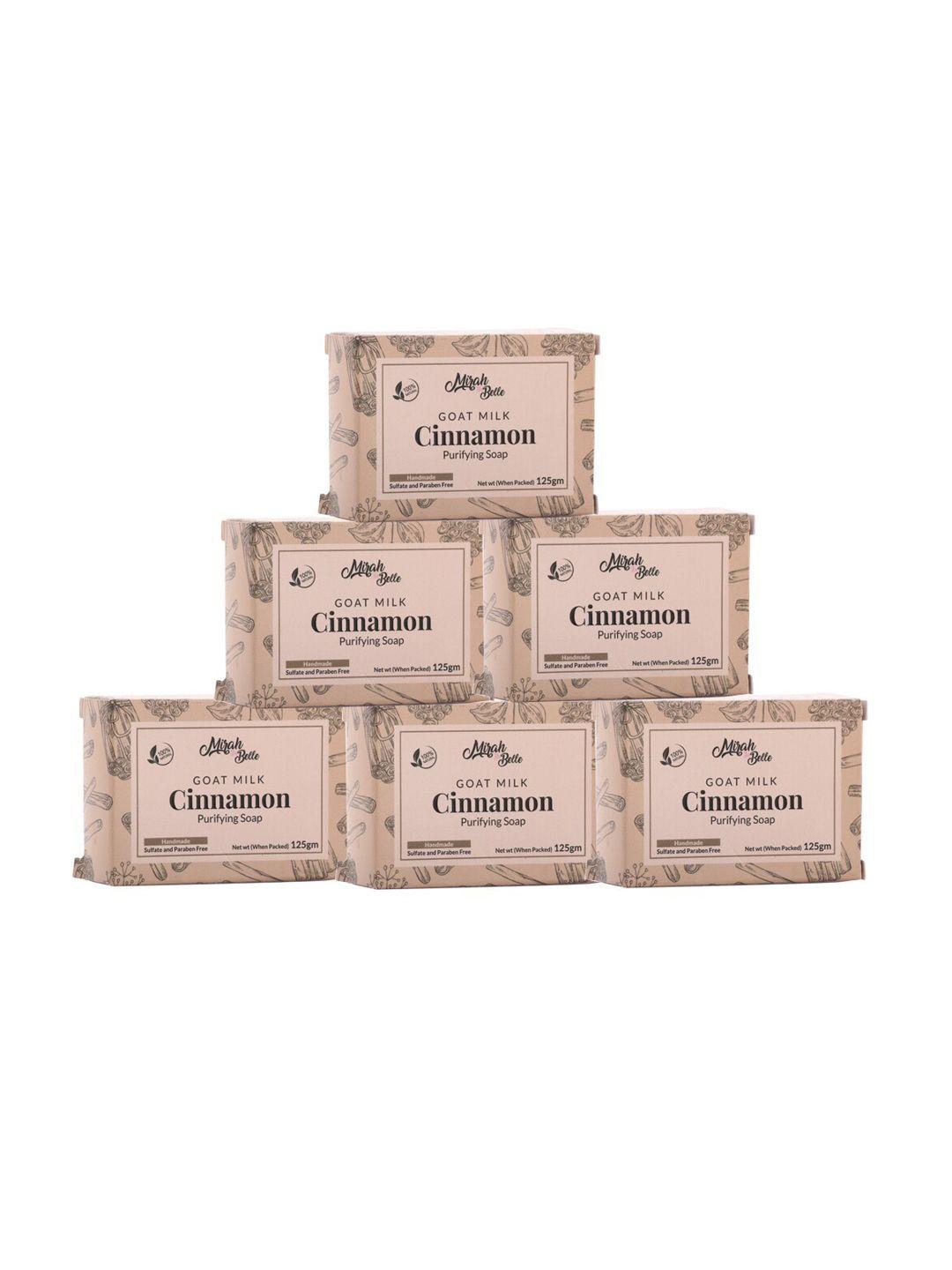 mirah belle set of 6 organic goat milk cinnamon purifying soaps