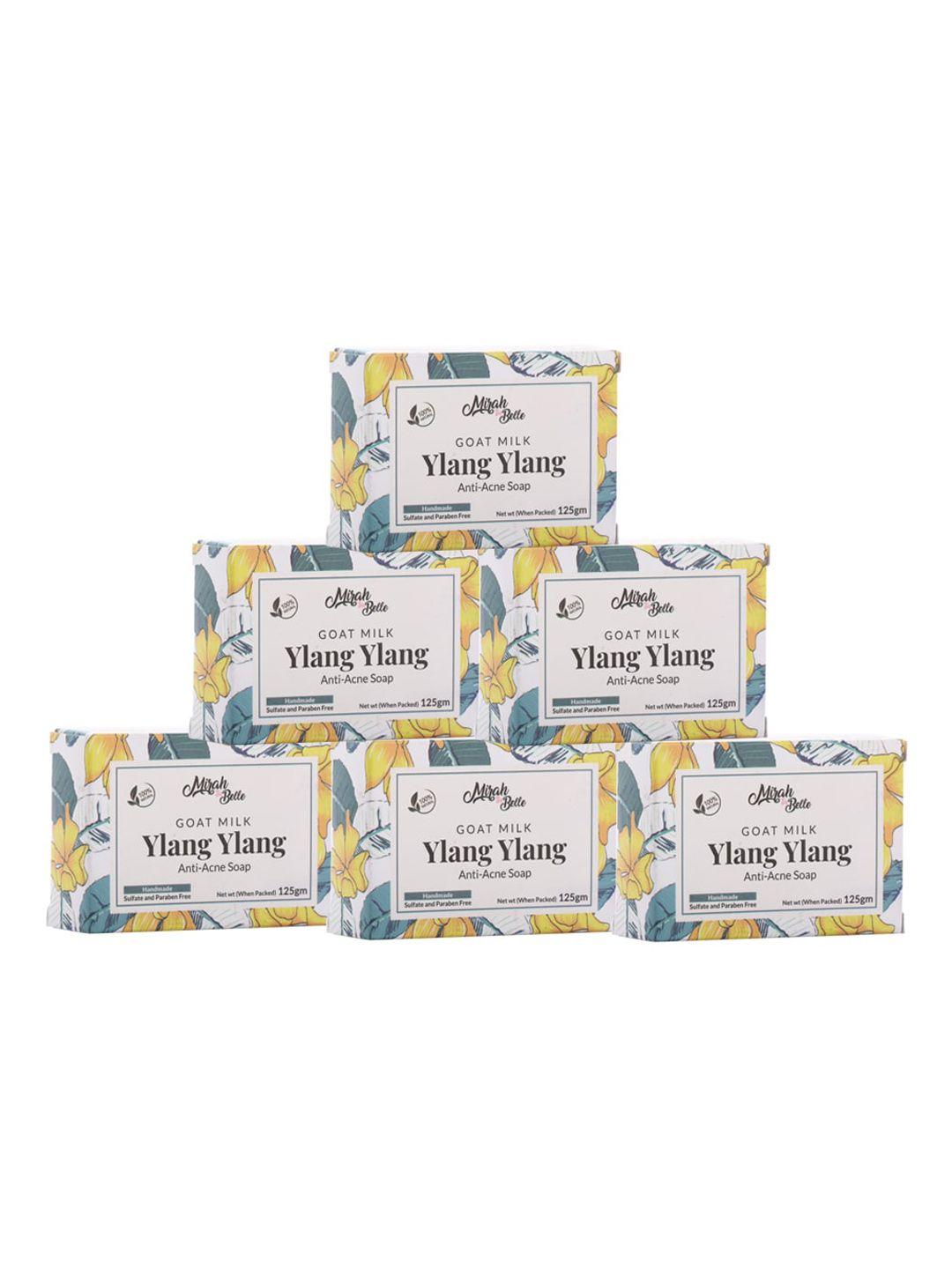 mirah belle set of 6 organic goat milk ylang ylang anti acne soaps