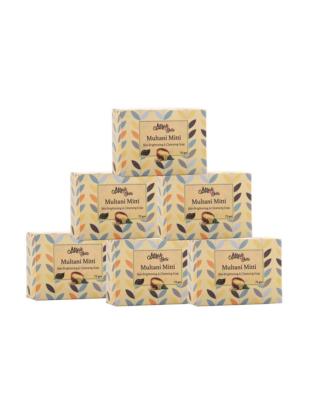 mirah belle set of 6 organic multani mitti soaps