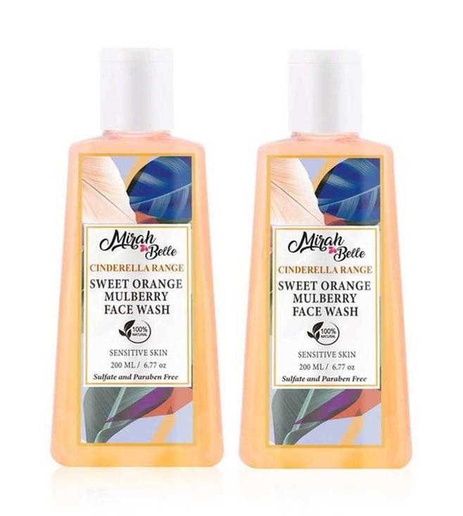 mirah belle sweet orange, mulberry skin brightening face wash (pack of 2)