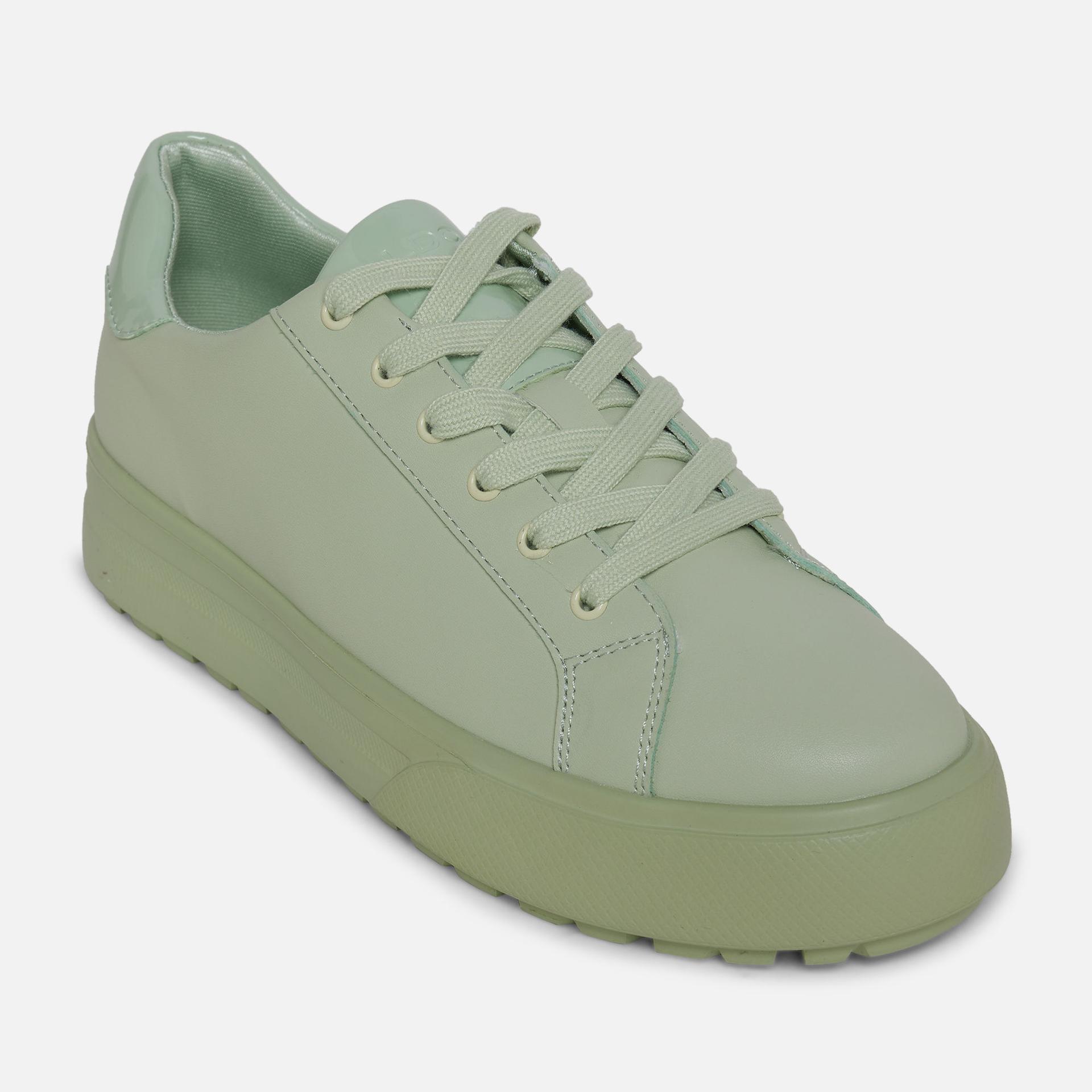 mirai solid green sneakers