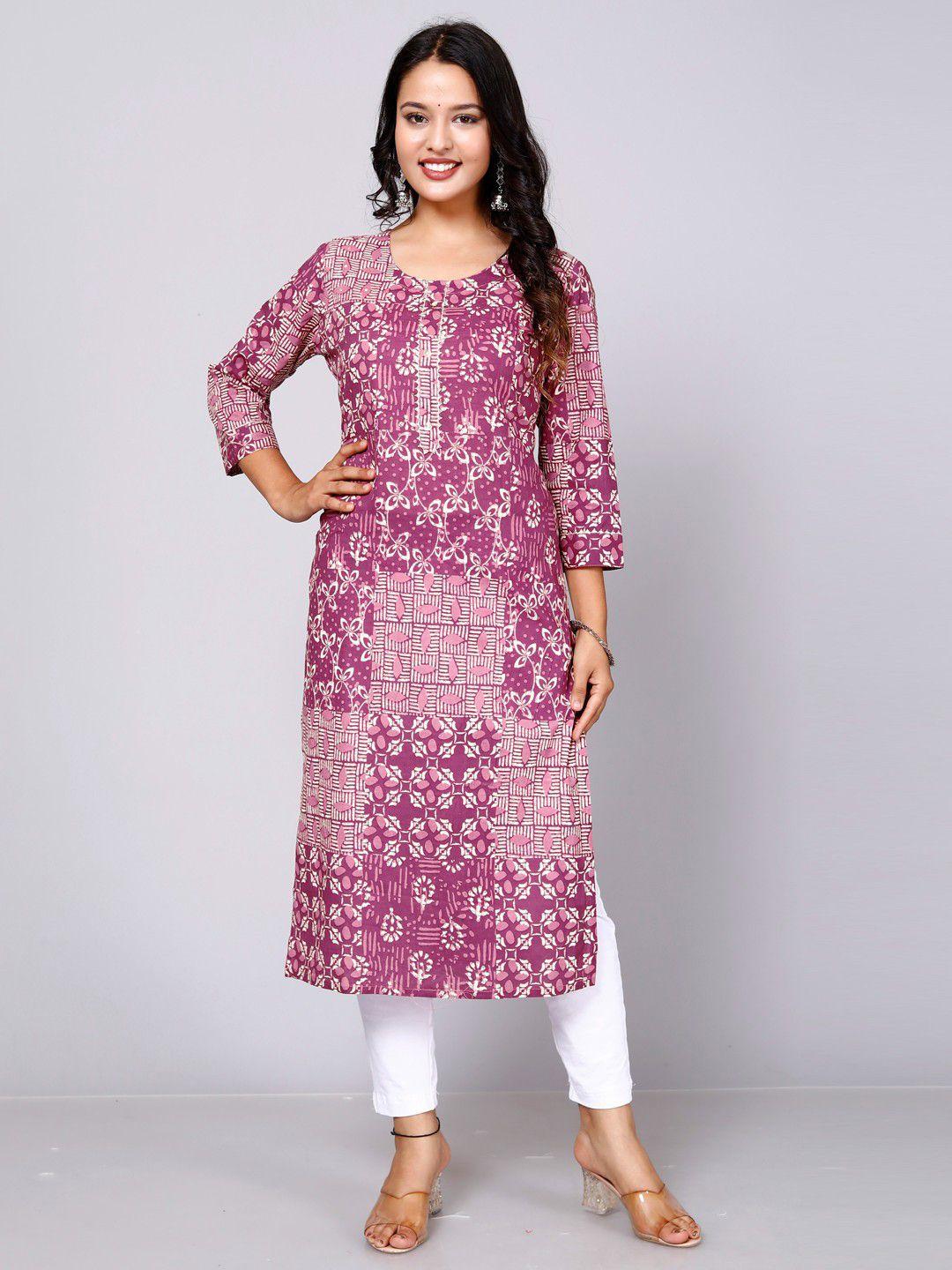 miramaar floral printed cotton kurta