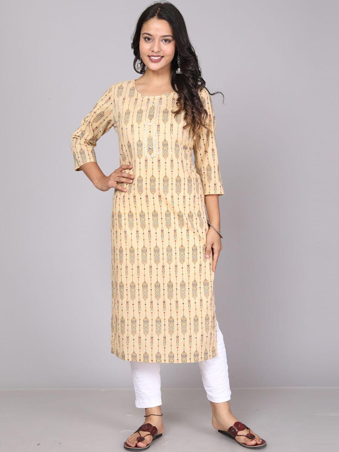 miramaar geometric printed straight kurta