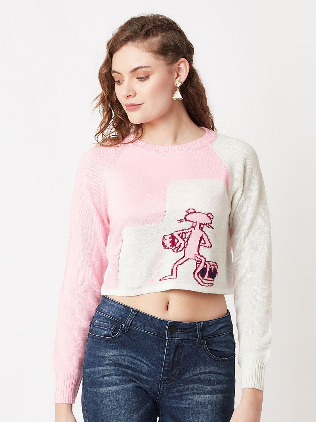 miramor women humour and comic self design acrylic crop pullover sweater
