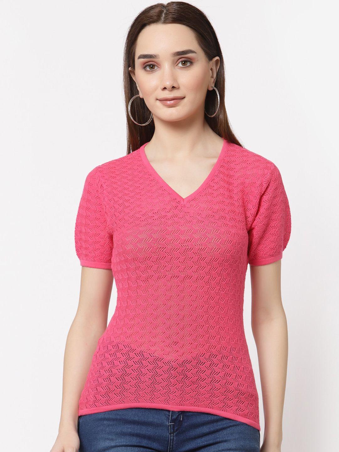 miramor women pink solid top