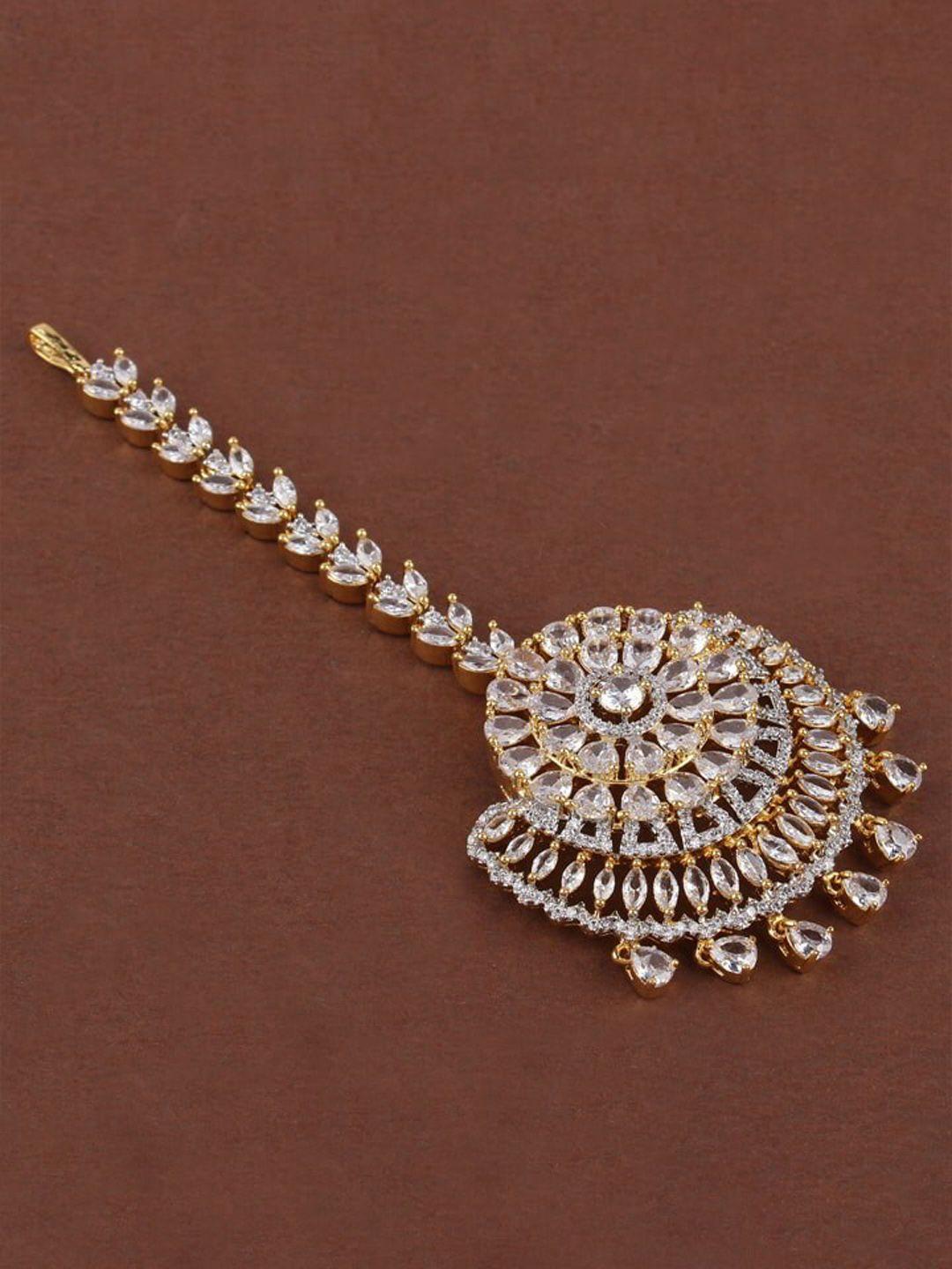 mirana gold plated ad studded head jewellery