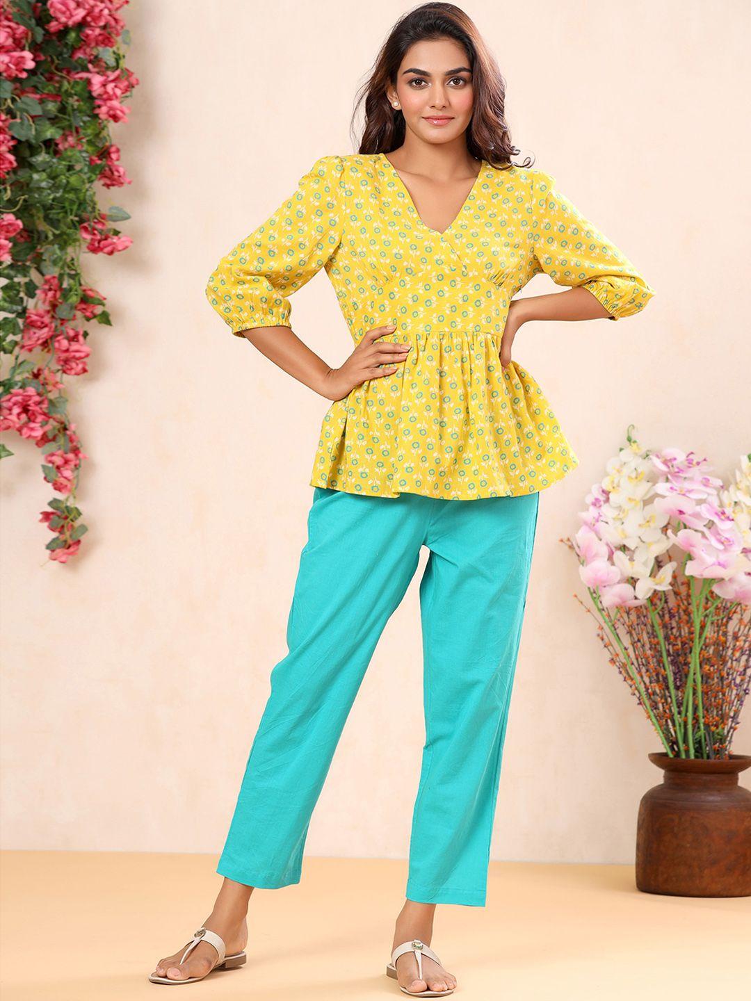 mirari women pure cotton top with trousers