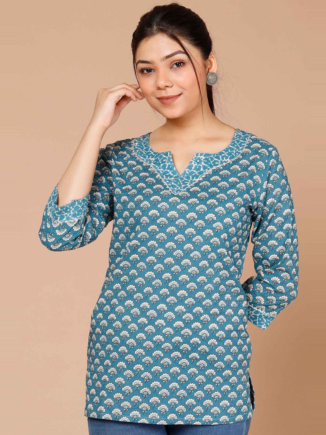 miravan floral printed pure cotton top