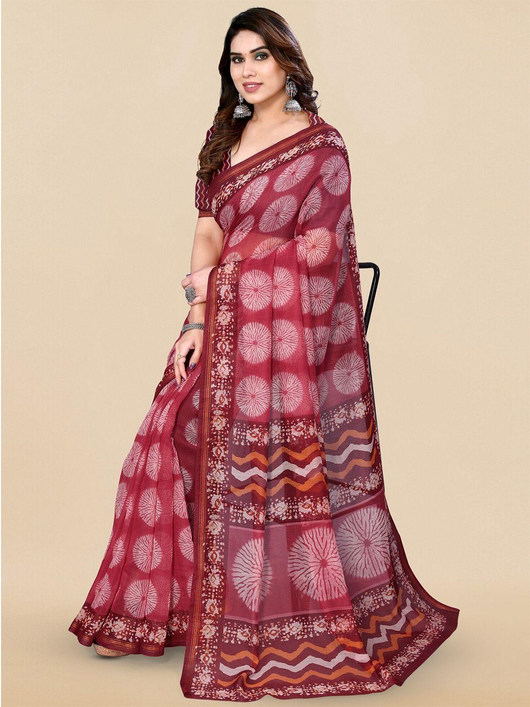 mirchi fashion batik printed block print saree