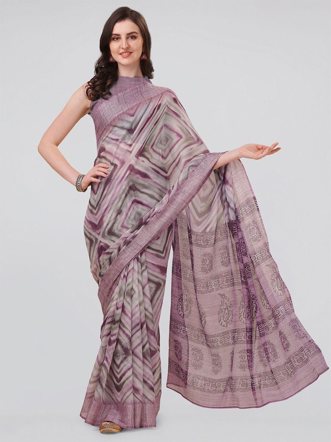 mirchi fashion block print saree