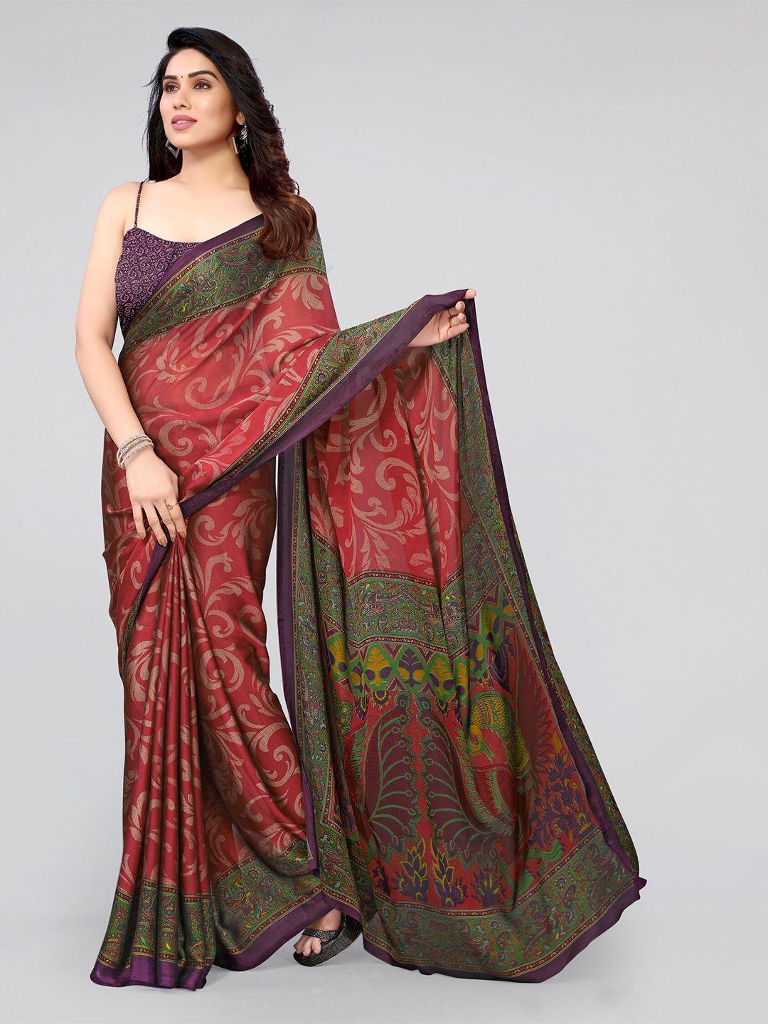 mirchi fashion ethnic motifs printed saree