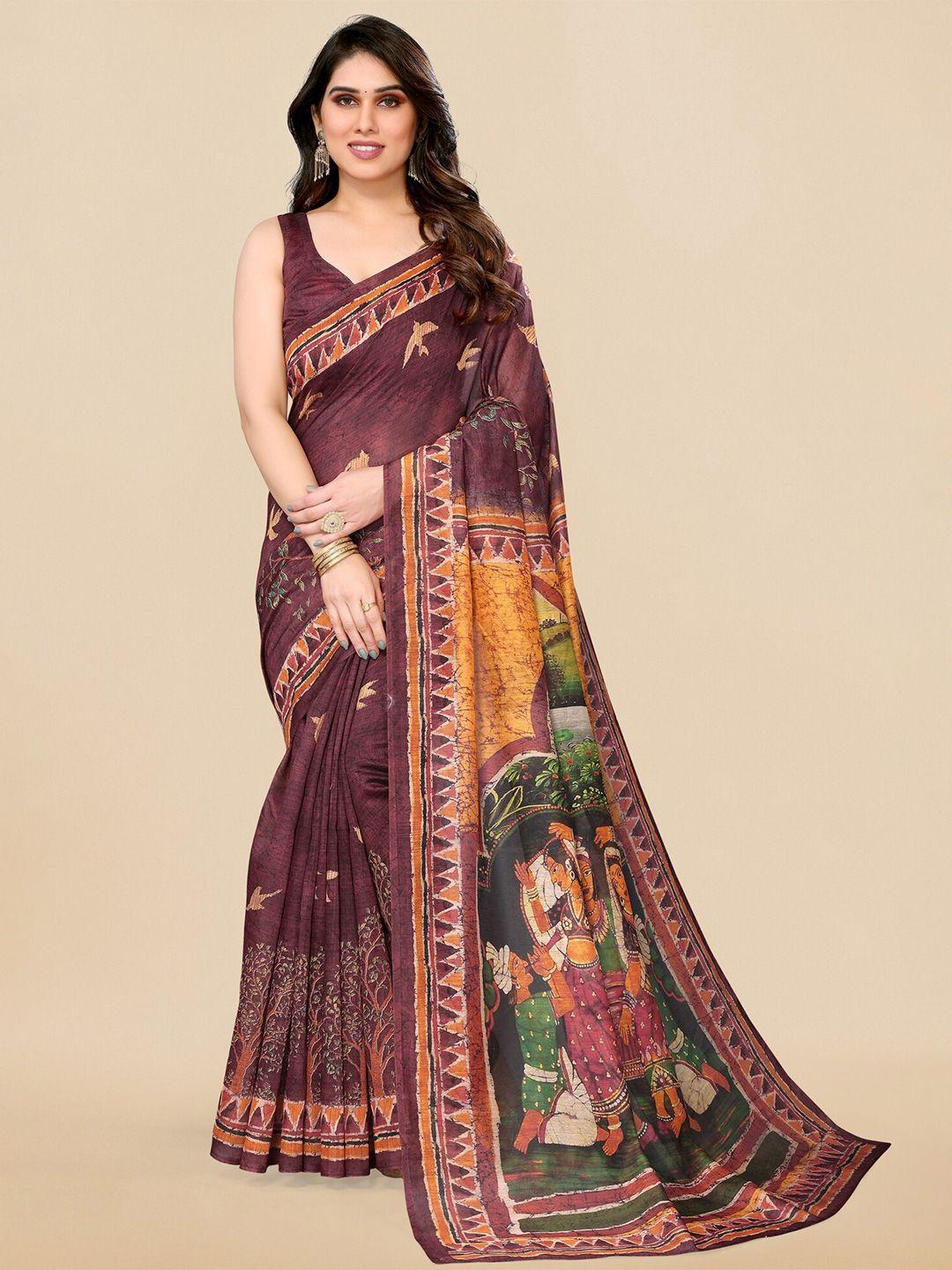 mirchi fashion ethnic motifs printed saree