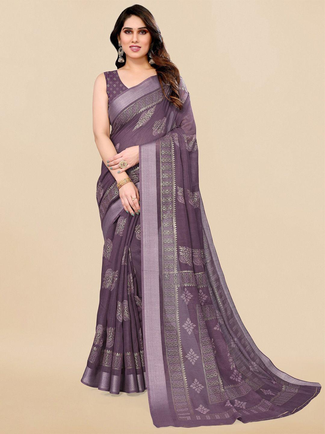 mirchi fashion ethnic motifs printed zari saree