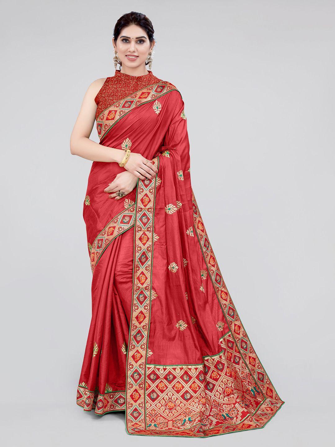 mirchi fashion ethnic motifs woven design pure silk saree