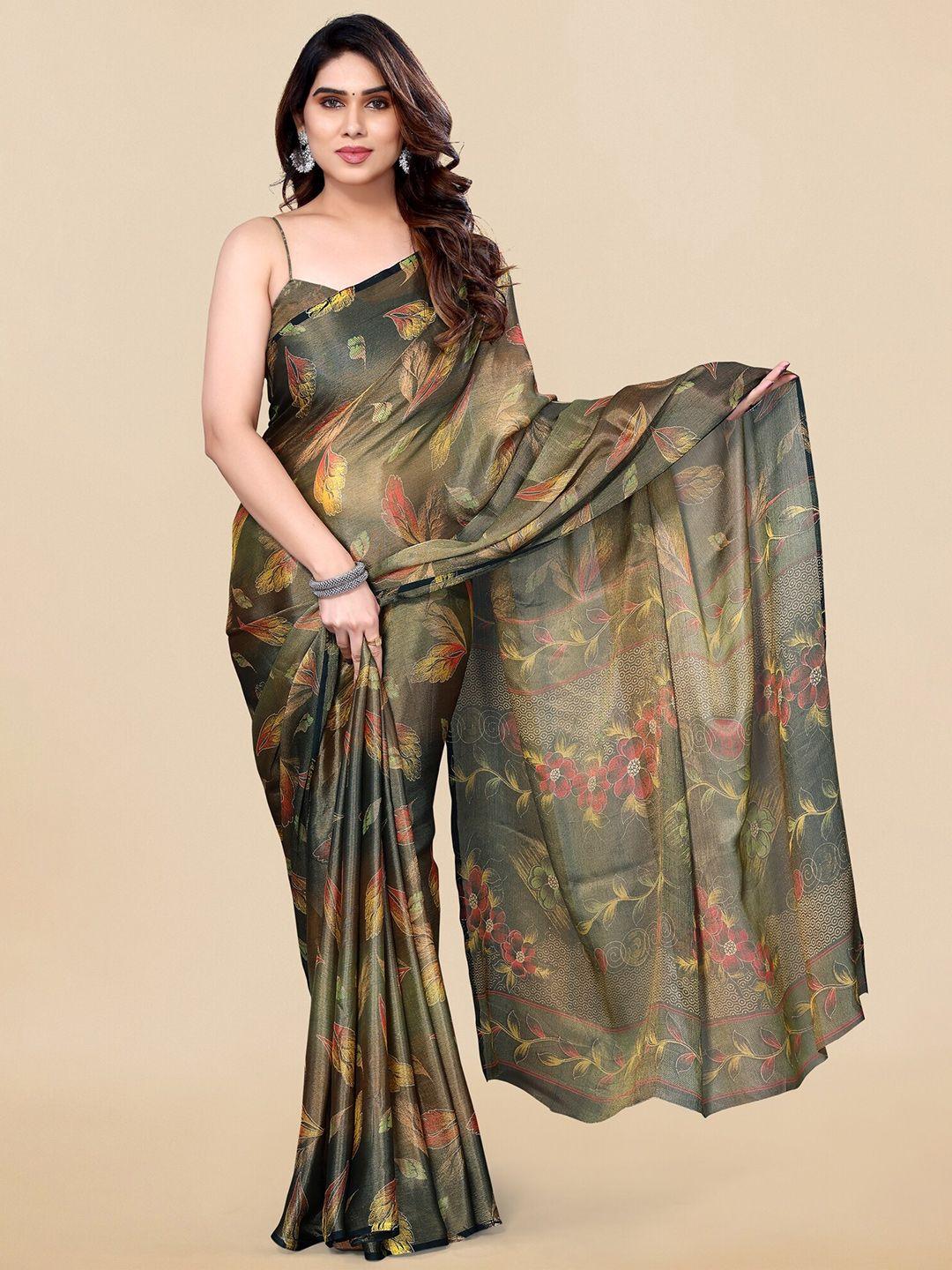 mirchi fashion floral printed saree