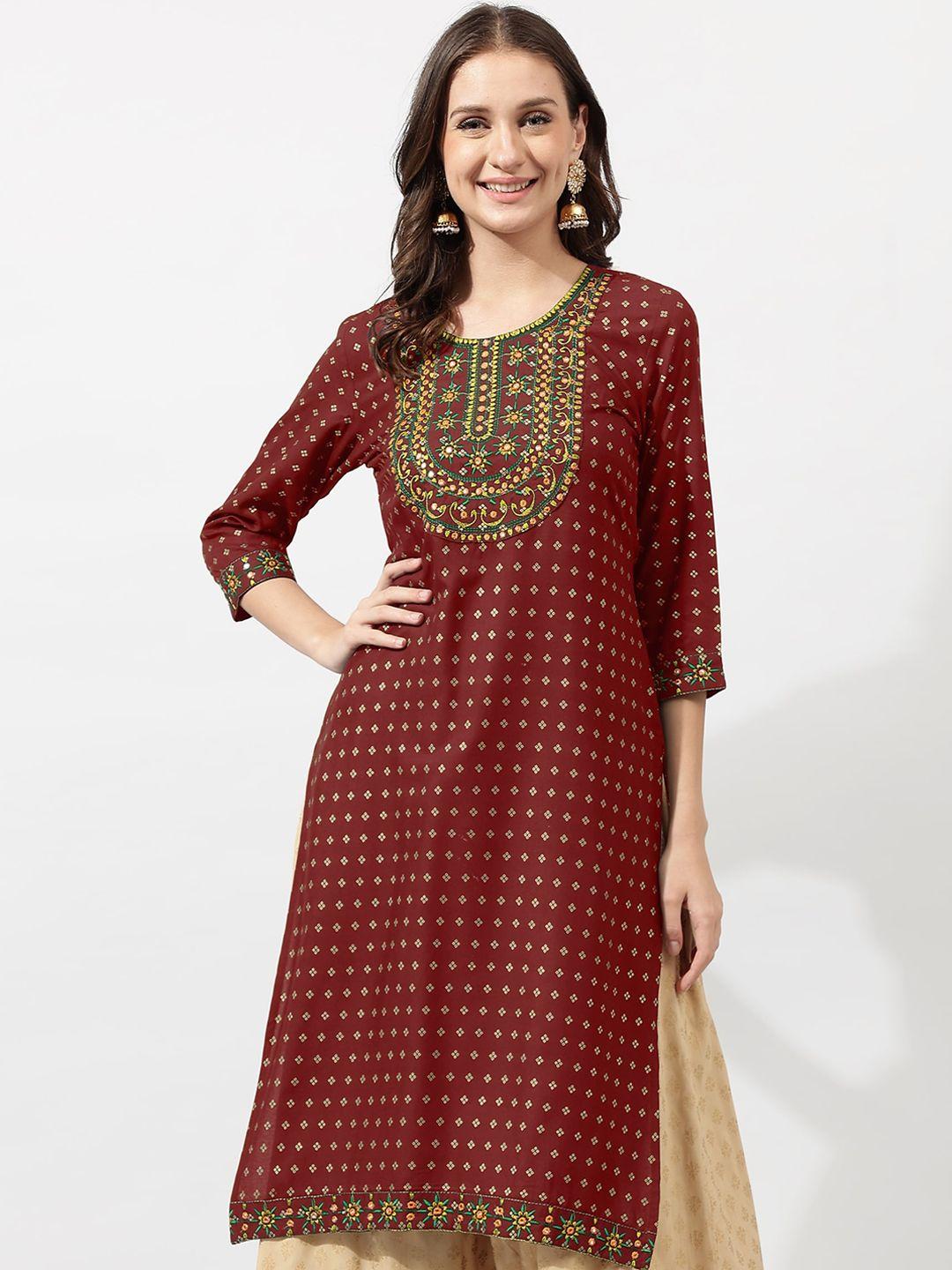 mirchi fashion geometric printed kurta